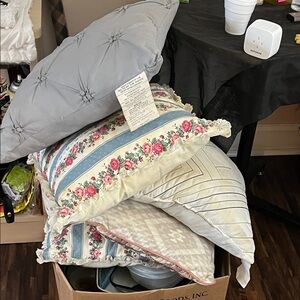 Classic Gray and Floral Pillow Collection